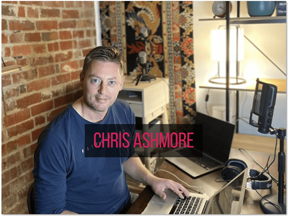Chris, working in his cold Ballarat home studio